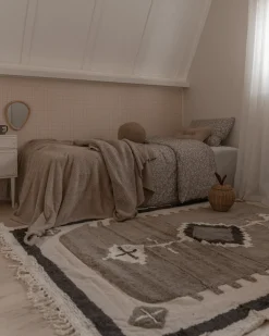 Discount Beliani Tappeto GEYVE Beige Cotone Beige Marrone