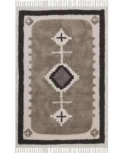 Discount Beliani Tappeto GEYVE Beige Cotone Beige Marrone