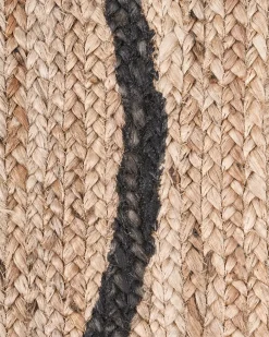 New Beliani Tappeto GHOTA Beige 160 x 230 cm Iuta Beige Nero