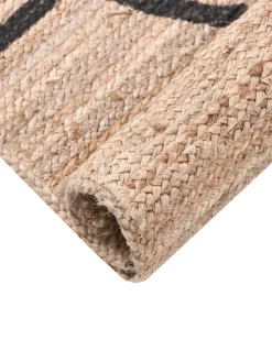 New Beliani Tappeto GHOTA Beige 160 x 230 cm Iuta Beige Nero