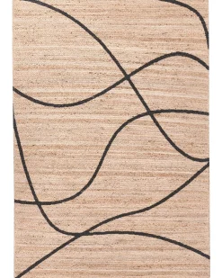 New Beliani Tappeto GHOTA Beige 160 x 230 cm Iuta Beige Nero