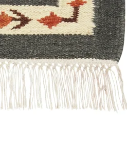 Best Beliani Tappeto GHUKASAVAN Multicolore Lana Kilim Beige Giallo Rosso Multicolore