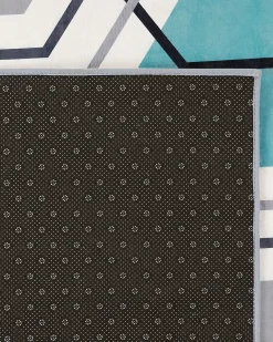 Beliani Tappeto GIRESUN Multicolore Bianco Blu Grigio Multicolore