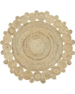 Discount Beliani Tappeto GOLGEN ø 120 cm Iuta Beige