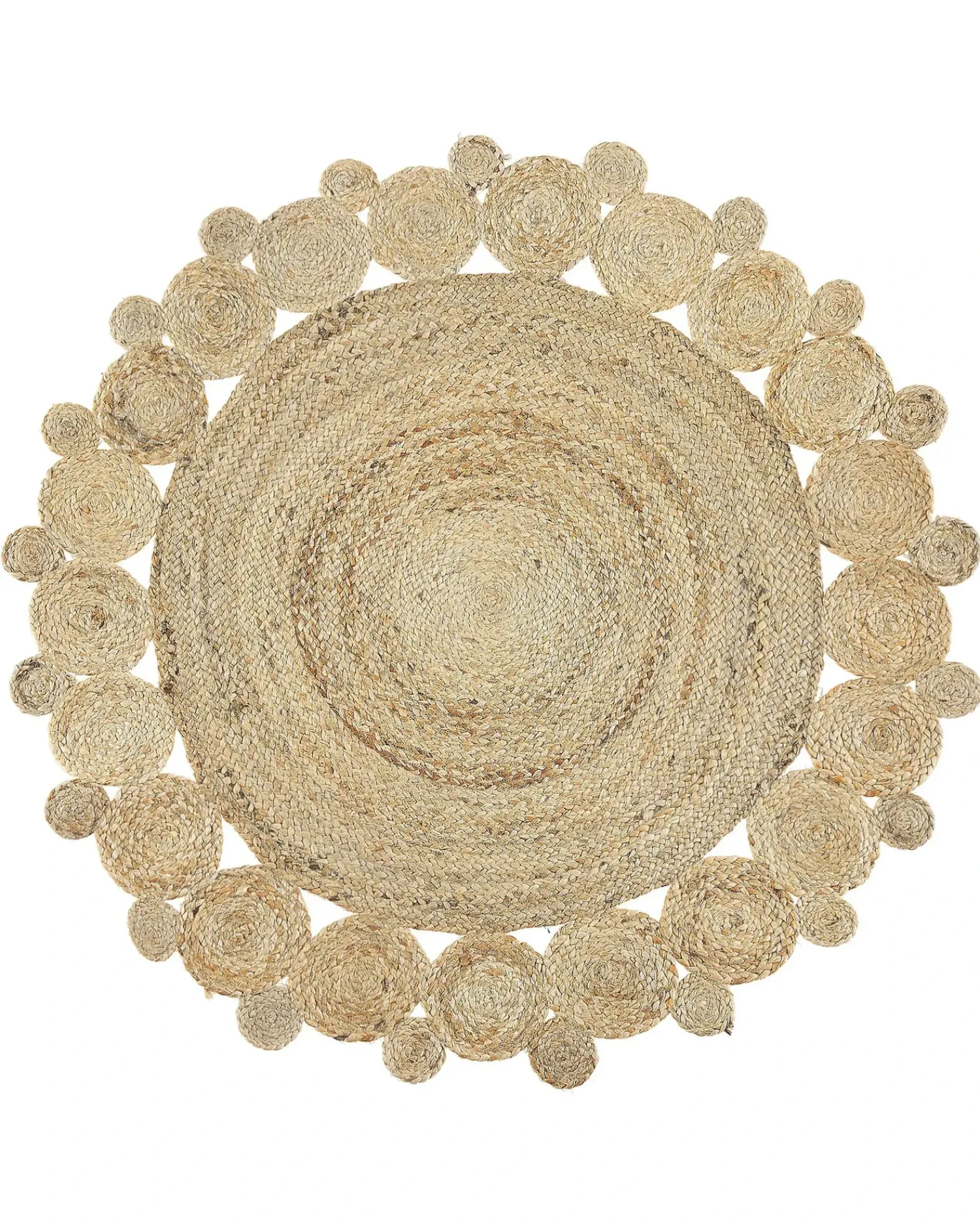 Discount Beliani Tappeto GOLGEN ø 120 cm Iuta Beige