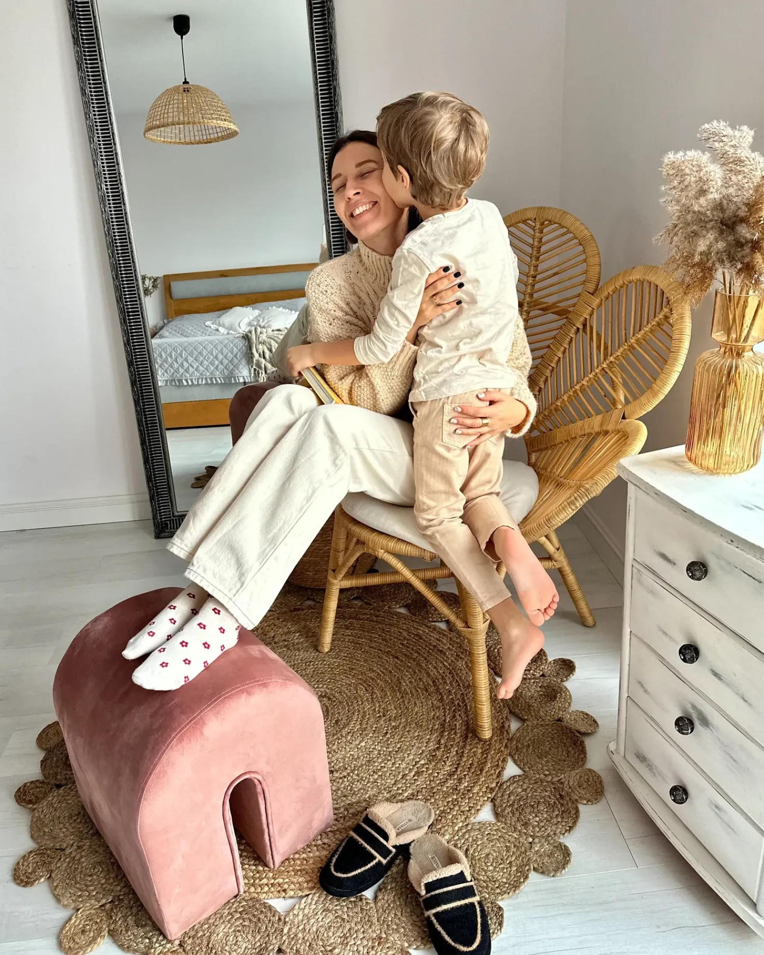 Discount Beliani Tappeto GOLGEN ø 120 cm Iuta Beige