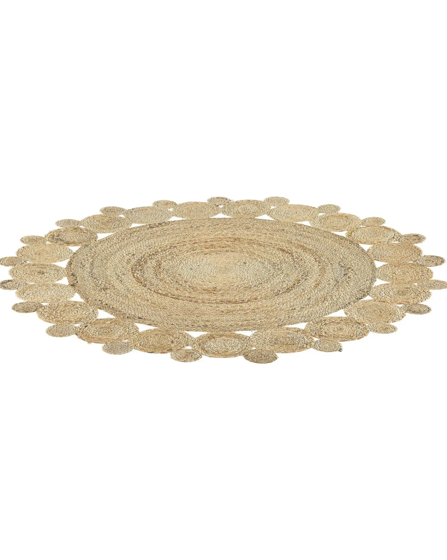 Discount Beliani Tappeto GOLGEN ø 120 cm Iuta Beige