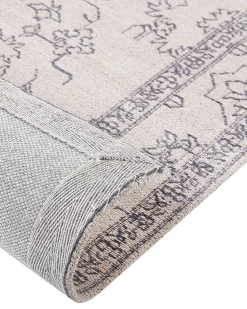 Beliani Tappeto GOLLER Beige 80 x 300 cm Cotone Beige Grigio