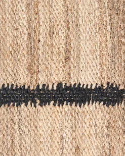 New Beliani Tappeto GONDIA Nero/Beige Iuta Beige Nero