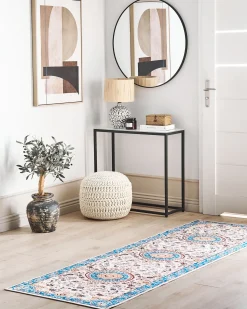 Online Beliani Tappeto GORDES Beige 80 x 240 cm Beige Blu