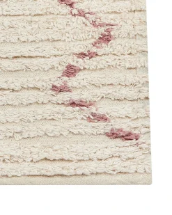 Sale Beliani Tappeto GUWAHATI Beige Cotone Beige Nero Rosso