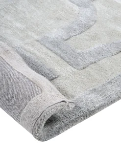 New Beliani Tappeto GWANI Beige 160 x 230 cm Viscosa Beige Grigio