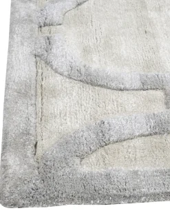 New Beliani Tappeto GWANI Beige 160 x 230 cm Viscosa Beige Grigio