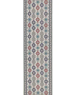 Beliani Tappeto HACILAR Multicolore Beige Blu Rosso Multicolore