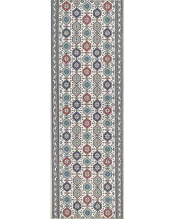 New Beliani Tappeto HACILAR Multicolore Beige Blu Rosso Multicolore