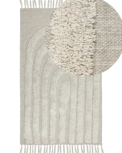Clearance Beliani Tappeto HAKKARI chiaro 80 x 150 cm Cotone Beige