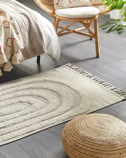 Clearance Beliani Tappeto HAKKARI chiaro 80 x 150 cm Cotone Beige