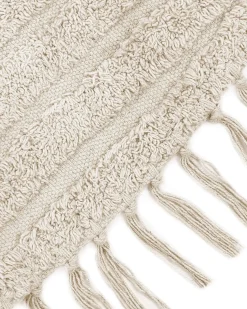 Hot Beliani Tappeto HALFETI chiaro ø 140 cm Cotone Beige
