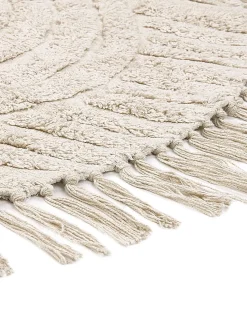 Hot Beliani Tappeto HALFETI chiaro ø 140 cm Cotone Beige