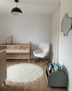Hot Beliani Tappeto HALFETI chiaro ø 140 cm Cotone Beige