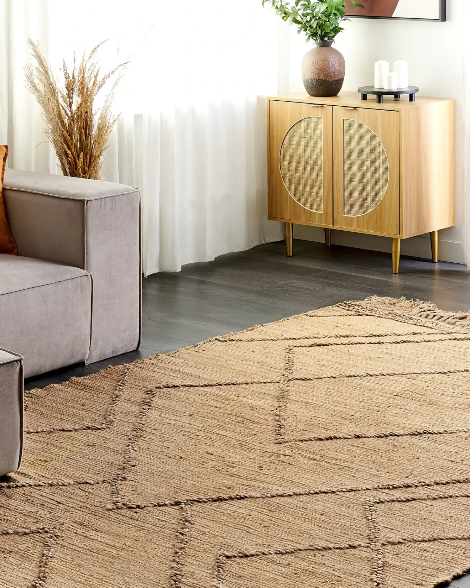 Discount Beliani Tappeto HANDERE Iuta Beige