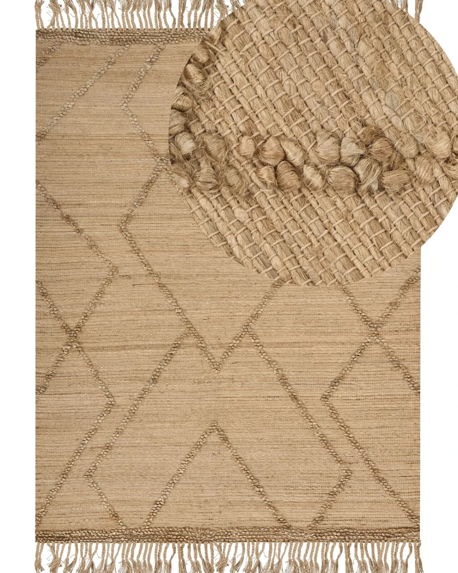 Discount Beliani Tappeto HANDERE Iuta Beige