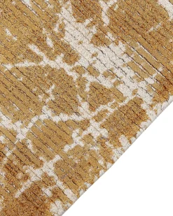 Discount Beliani Tappeto HANLI Arancione Viscosa Bianco Arancione