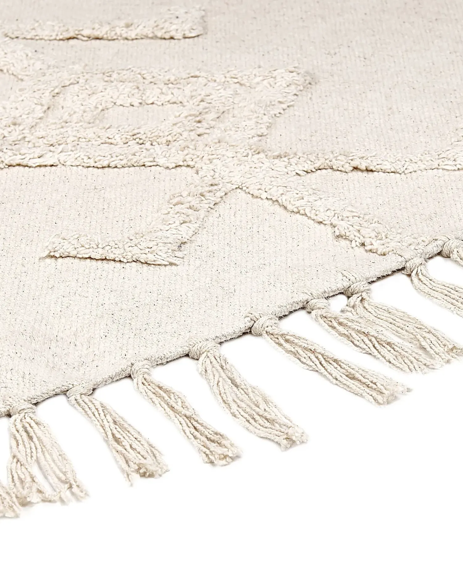 Beliani Tappeto HARRAN chiaro ø 140 cm Cotone Beige