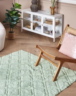 Beliani Tappeto HATAY chiaro Cotone Verde