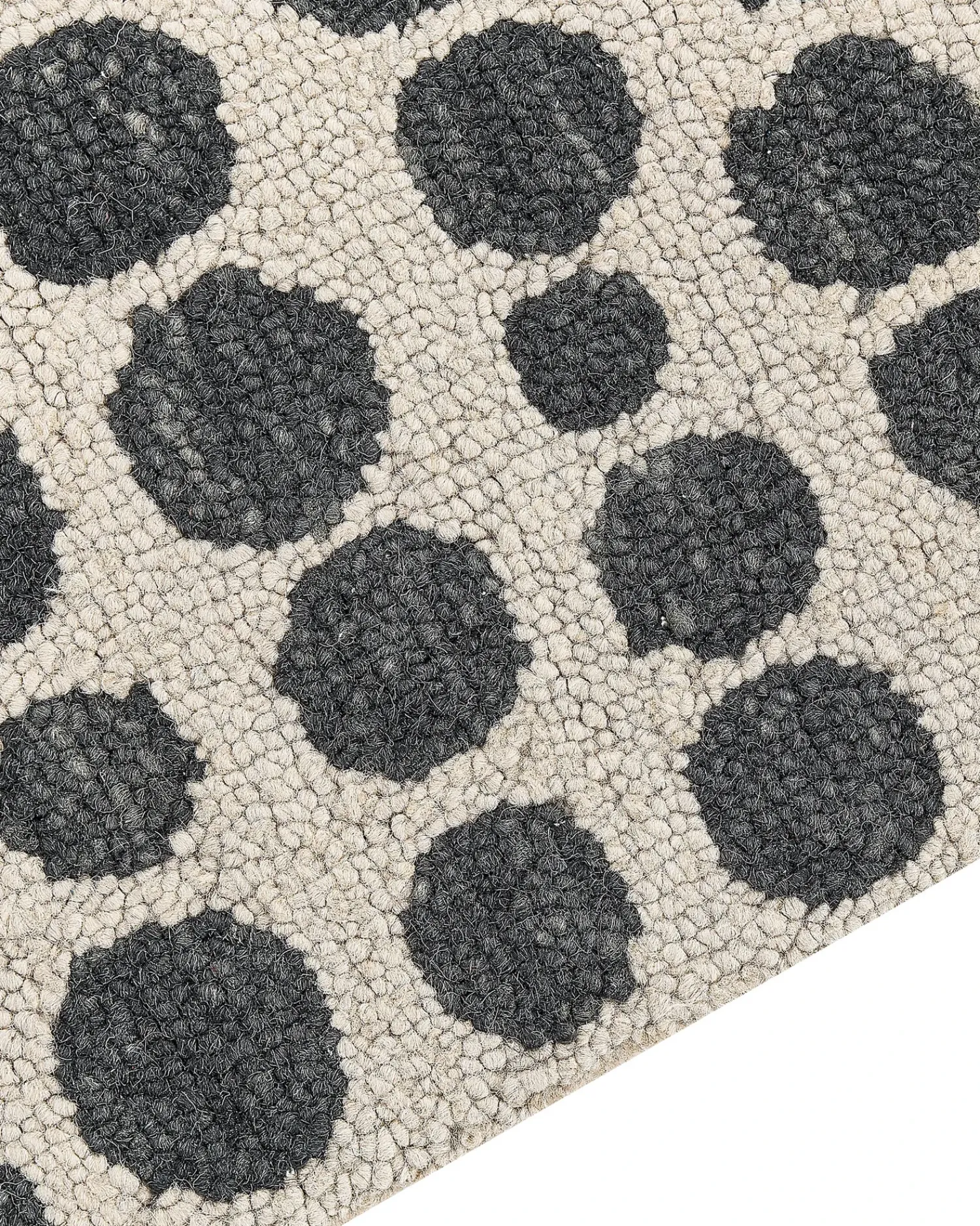 Best Beliani Tappeto HAVRAN Nero/Bianco 80 x 150 cm Lana Beige Nero