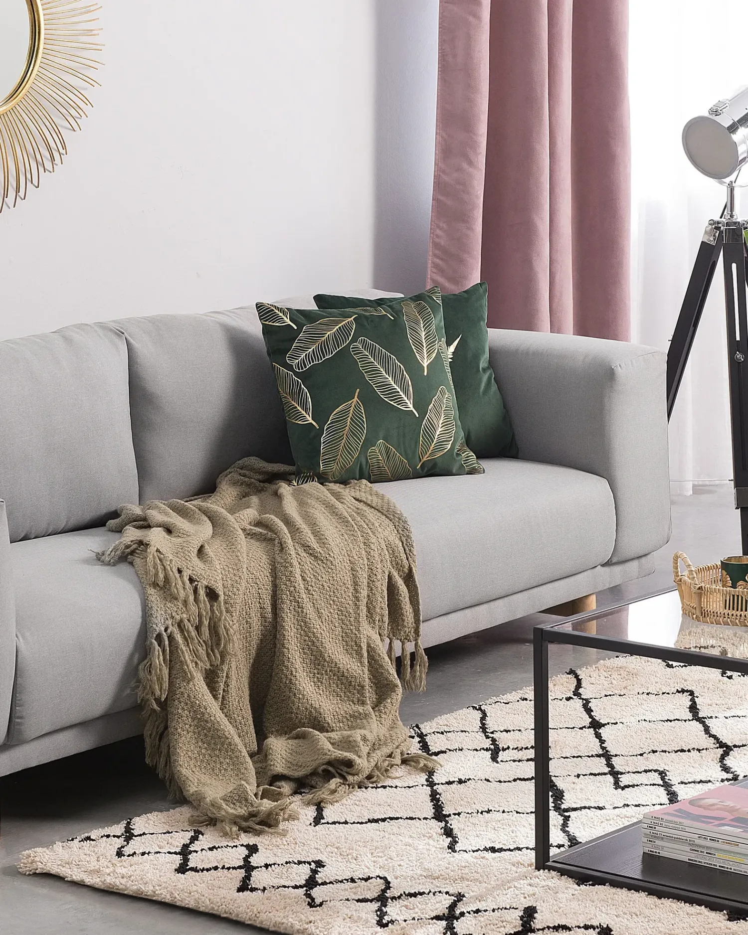 Discount Beliani Tappeto HAVSA Beige Beige Nero