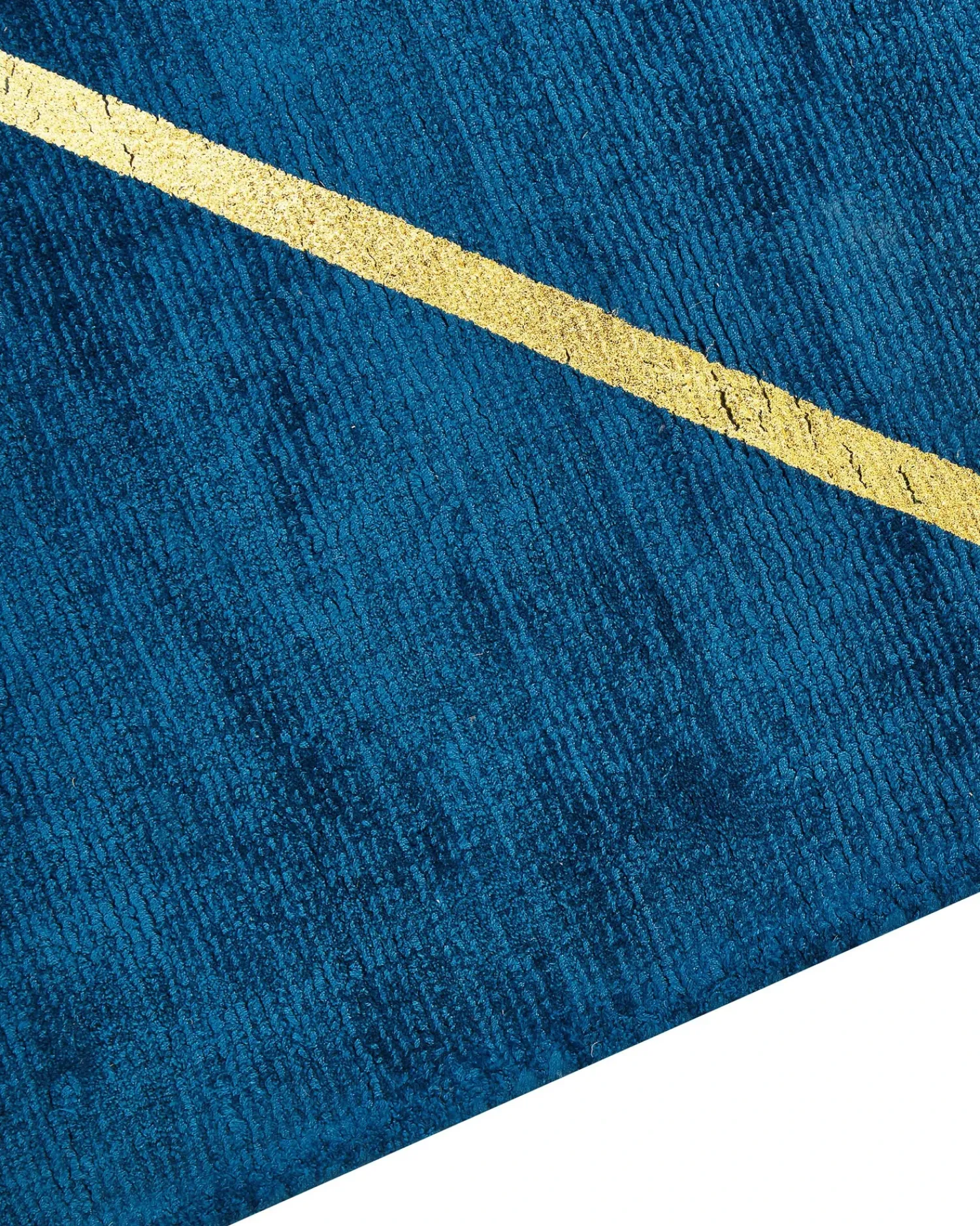 Beliani Tappeto HAVZA Blu 80 x 150 cm Viscosa Oro Blu