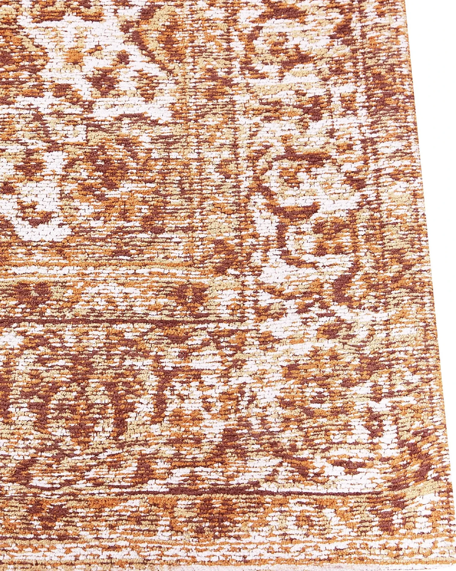 Sale Beliani Tappeto HAYA Arancione Cotone Beige Arancione