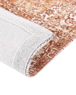Sale Beliani Tappeto HAYA Arancione Cotone Beige Arancione
