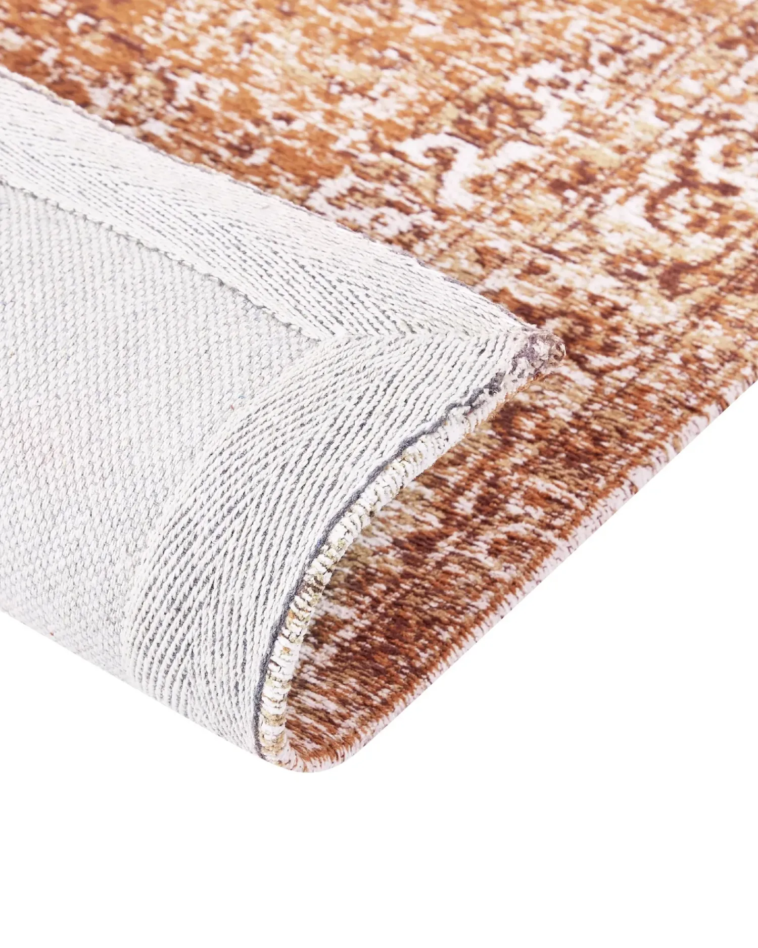 Sale Beliani Tappeto HAYA Arancione Cotone Beige Arancione