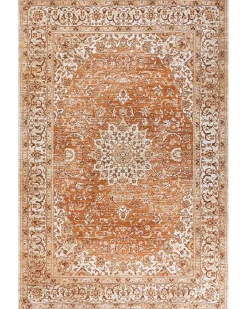 Sale Beliani Tappeto HAYA Arancione Cotone Beige Arancione