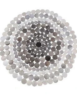 Outlet Beliani Tappeto HILVAN ø 140 cm Pelle naturale Grigio