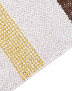 Hot Beliani Tappeto HISARLI Marrone Cotone Arancione Beige Giallo Marrone