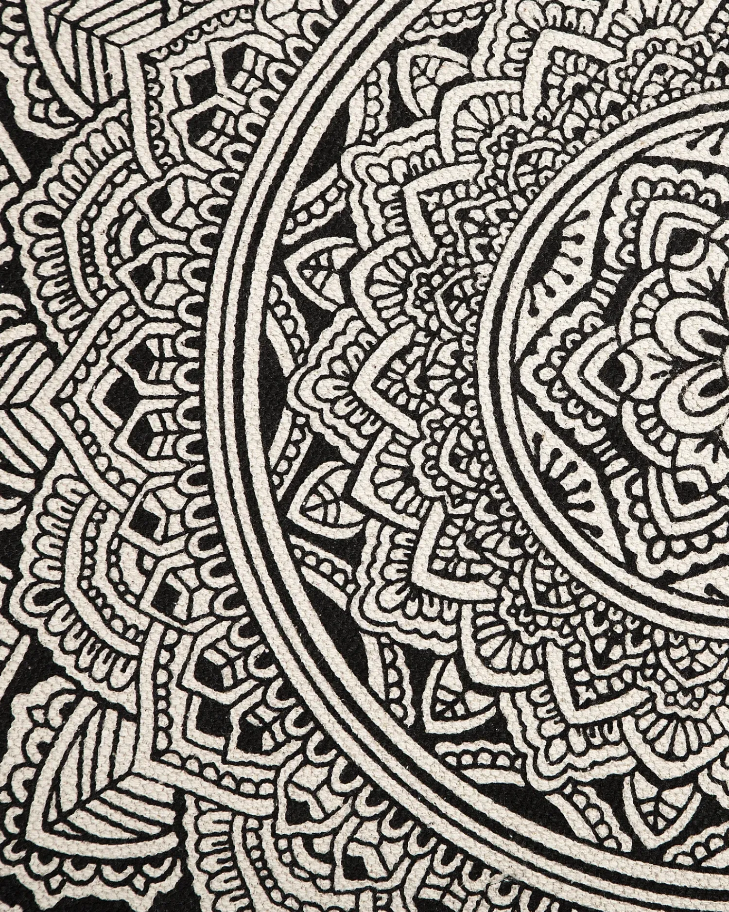Online Beliani Tappeto HIZAN Nero ø 120 cm Cotone Beige Nero