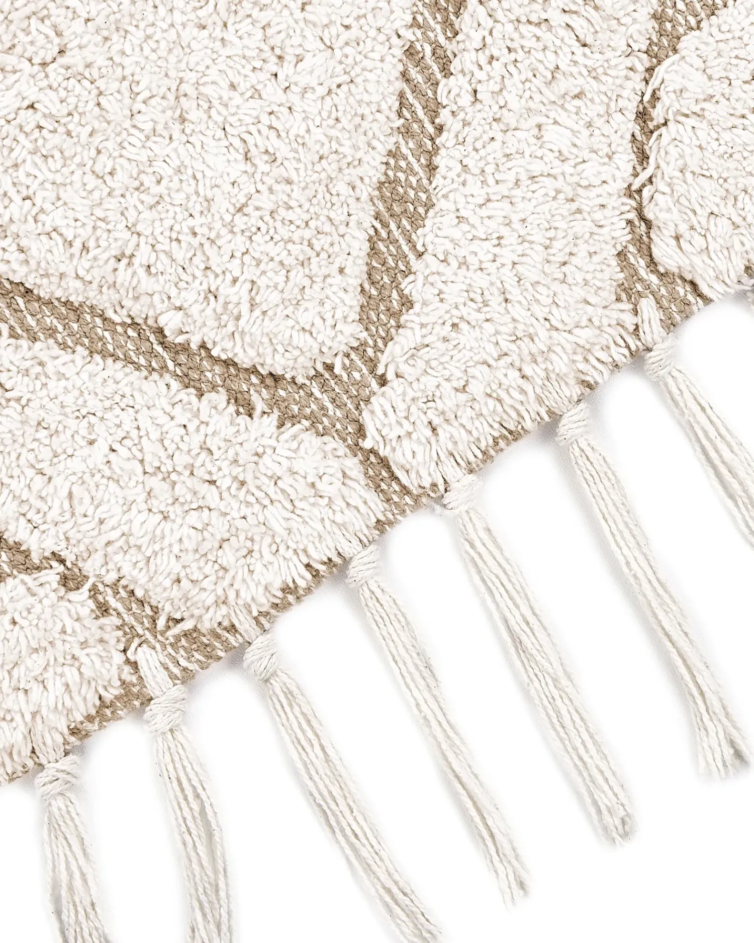 Discount Beliani Tappeto HORASAN chiaro ø 140 cm Cotone Beige