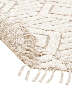 Discount Beliani Tappeto HORASAN chiaro ø 140 cm Cotone Beige