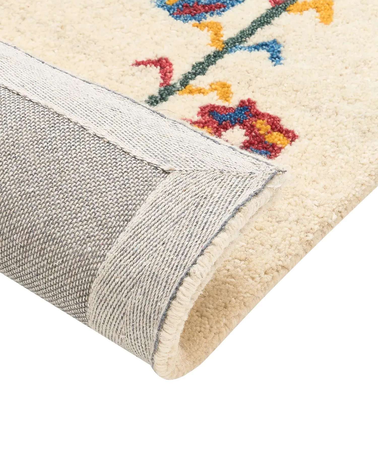 Hot Beliani Tappeto HUSUNLU Beige Lana Persiano Beige Blu Giallo Rosso Verde