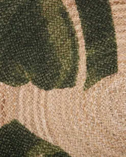 New Beliani Tappeto INCIK Beige ø 140 cm Iuta Beige Verde