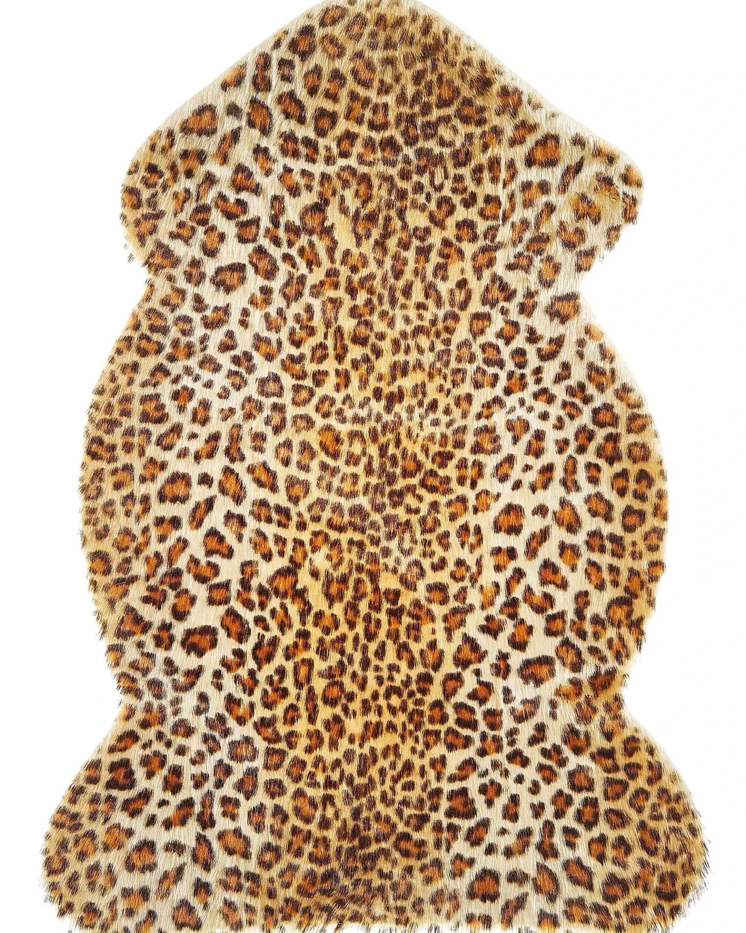 Sale Beliani Tappeto in pelliccia sintetica NAMBUNG Marrone 60 x 90 cm Beige Marrone Nero