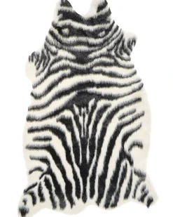 Discount Beliani Tappeto in pelliccia sintetica NAMBUNG 60 x 90 cm Bianco Nero