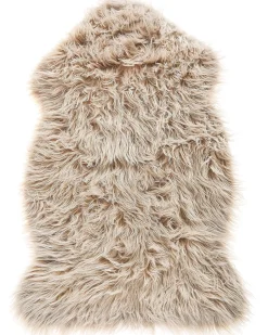 Clearance Beliani Tappeto in pelliccia sintetica MUNGO 63 x 95 cm Beige