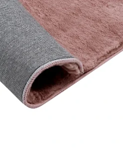 New Beliani Tappeto in pelliccia sintetica MIRPUR 80 x 150 cm Rosa