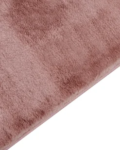 New Beliani Tappeto in pelliccia sintetica MIRPUR 80 x 150 cm Rosa