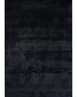 Beliani Tappeto in pelliccia sintetica MIRPUR Nero 160 x 230 cm Grigio