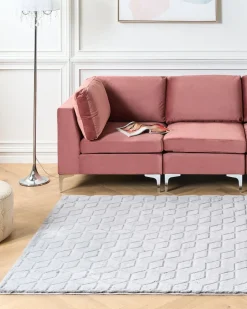 Clearance Beliani Tappeto in pelliccia sintetica THATTA Grigio